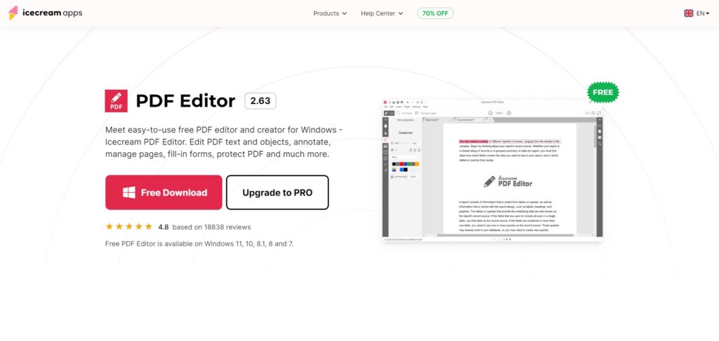 Icecream Apps PDF Editor