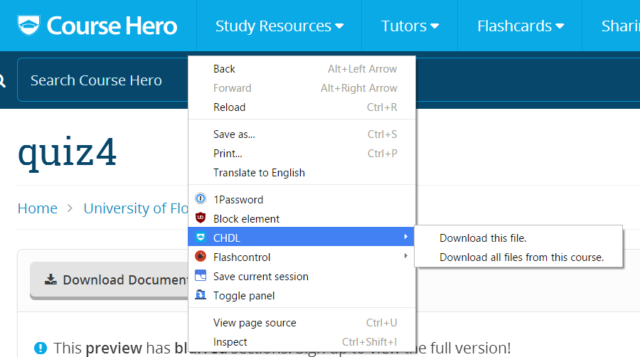 Download Course Hero Files Without Login