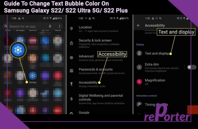 Guide To Change Text Bubble Color On Samsung Galaxy S22/ S22 Ultra 5G/ S22 Plus